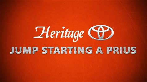 After a jumpstart, it's recommended that you have the vehicle inspected at your toyota dealer. How To Jump Start A Prius | Angus Gunn | Heritage Toyota - YouTube