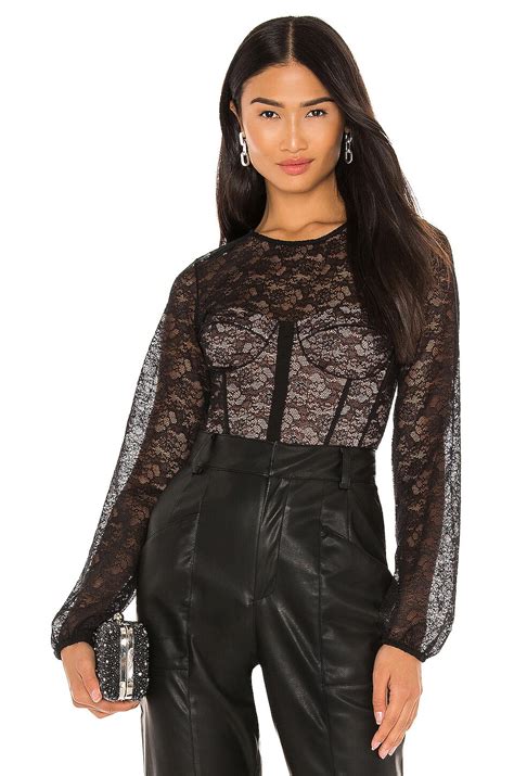 CAMI NYC The Briar Lace Bodysuit In Black REVOLVE