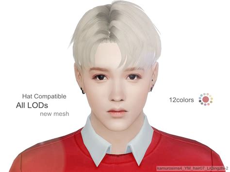 15 Korean Hairstyle Sims 4 Cc