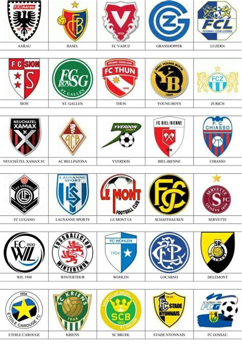 Suiza Pins de escudos insiginas de equipos de fútbol Equipo de
