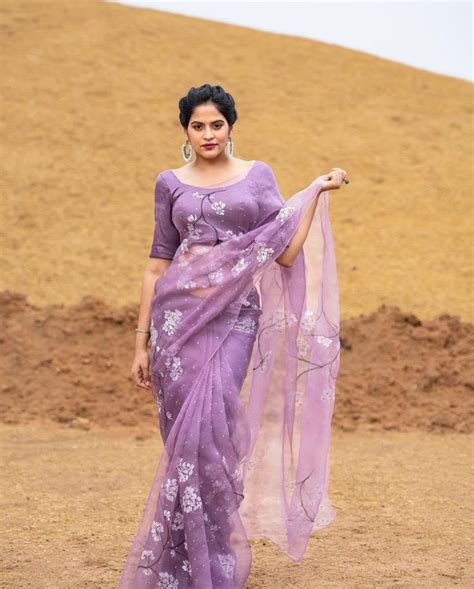 Buy Purple Colore Organza Silk Saree Designer Saree Party Wear Saree