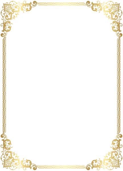 Gold Border Frame Transparent Clip Art Image Clip Art Borders Gold