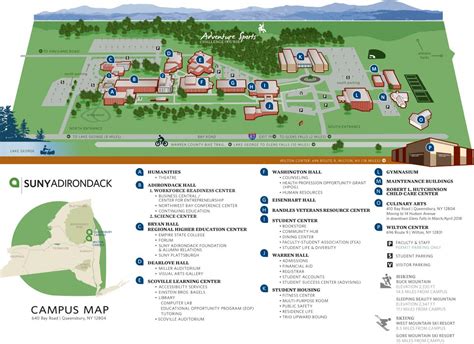 Campus Map And Directions Suny Adirondack
