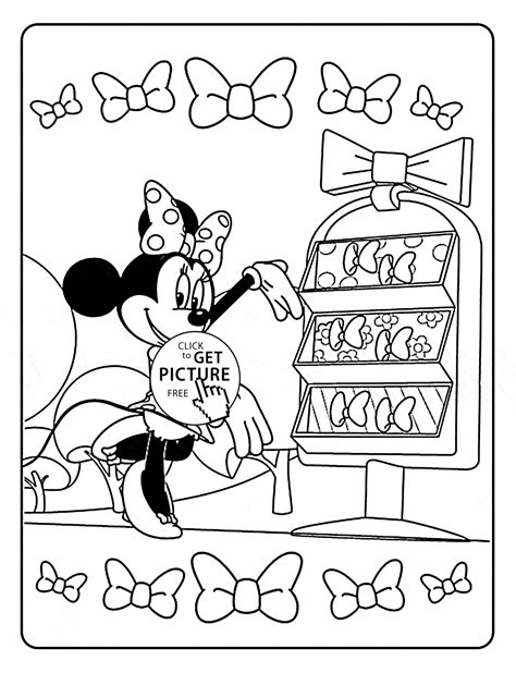 Minnie Mouse Bow Coloring Pages