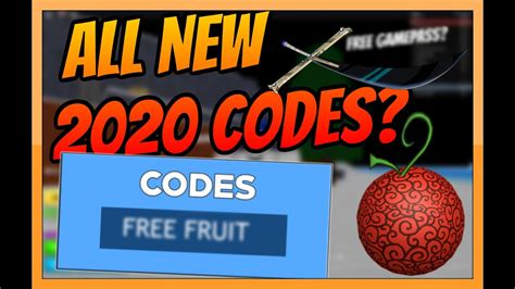 UPDATE 11 ALL NEW BLOX PIECE BLOX FRUIT CODES 2020 Roblox YouTube