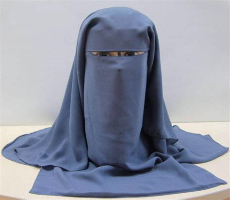 Niqab Muslim Hijab Three 3 Layer Islamic Veil Burqa Saudi Burka Nikab