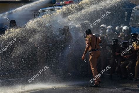 Police Fired Water Tear Gas Disperse Editorial Stock Photo Stock