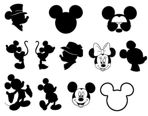 Mickey Silhouette Vector At Vectorified Collection Of Mickey
