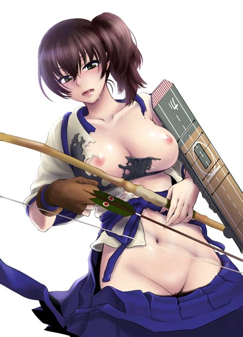 Shoukaki Earthean Kaga Kancolle Kantai Collection Highres 10s 1girl Archery Arrow