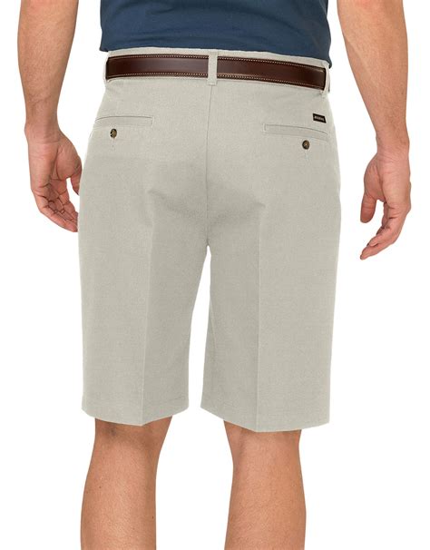 Mens Khaki Shorts Pleated Relaxed Fit Dickies