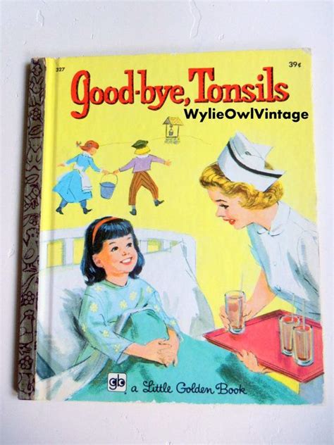 Vintage Good Bye Tonsils Golden Book 1971 Etsy Little Golden Books