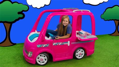 Assistant Hunts For Food On Her Barbie Camper Power Wheels Ride On