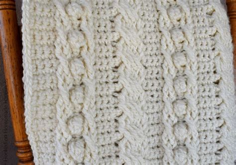 The Crochet Cable Blanket Pattern Is Full Of Beautiful Texture And Is
