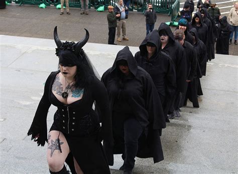 Amid Pious Protesters Satanists Conduct A Ritual On The Capitol Steps Legislative
