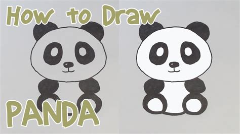How To Draw A Cute Panda Cartoon Panda Easy Youtube