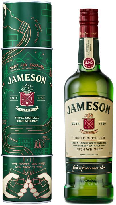 Віскі Jameson Irish Whiskey 07 л 40 Металева упаковка 2 чашки
