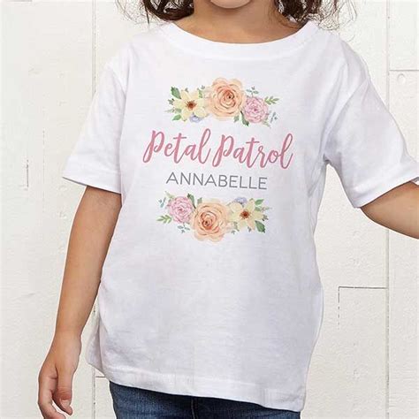 Floral Wreath Personalized Flower Girl Toddler T Shirt Toddler