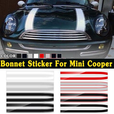 Mini Cooper 2007 2018 Hood Bonnet And Trunk Racing Stripes Decals
