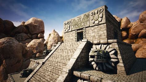 3d Model Lost Temple Of The Aztecs Vr Ar Low Poly Cgtrader