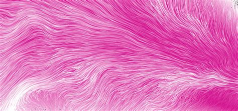 Close Up Pink Furry Background Wool With Long Pile Artificial Fur