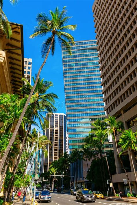 Street View In Downtown Honolulu Oahu Hawaii Editorial Photo Image
