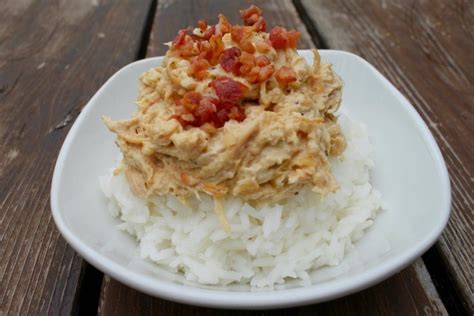 Shred the chicken into large pieces and serve over rice. Crock Pot Cream Cheese Chicken