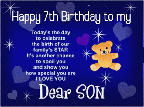 Happy 7th Birthday Son Quotes Birthday Messages