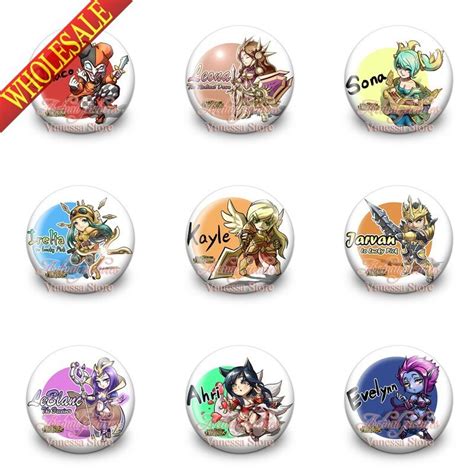 High Quality 18pcs Lol 12 Inches And 30mm Tin Buttons Pins Badges