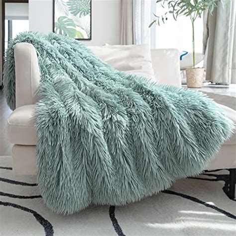 Joniyear Luxury Decorative Fluffy Faux Fur Throw Blanket 50 X 60