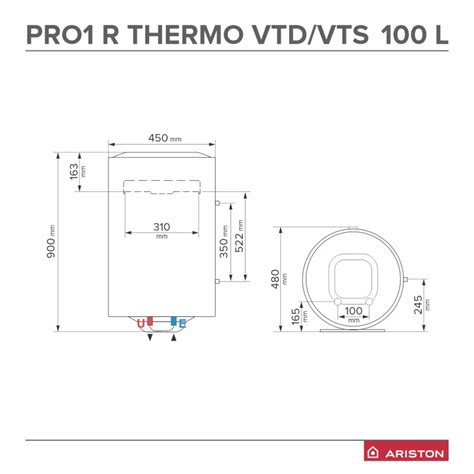 Water Heater PRO R EVO 100L Vertical Left Cita Santehnika