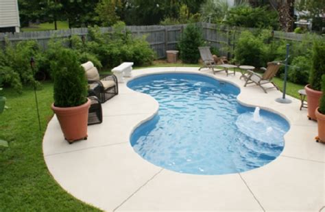 Any of the styles on this list will add a lot to your home, but our top tip is to look at your home and garden and determine what matches your existing accessories, features and overall. Trilogy Fiberglass Pool | Small inground pool, Small pool ...