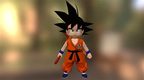 Goku Kid Dragon Ball Low Poly 3d Model By Ova1514 0e49f4f