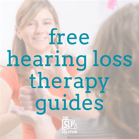 Speech and language therapy may be. Hearing Loss Therapy Guides for SLPs in 2020 | Auditory ...