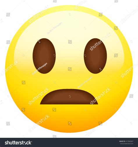 Shocked Emoticon Isolated On White Background Stock Vector Royalty