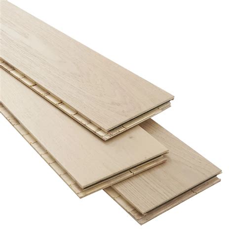 Goodhome Lulea Modern Natural Oak Engineered Real Wood Top Layer