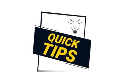 Premium Vector Quick Tips With Light Bulb Creative Vector Element Design