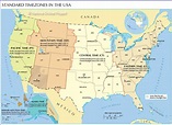 Time Zone Map of the United States - Nations Online Project