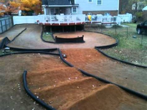 Lay it out and build it up. Backyard RC Track - YouTube