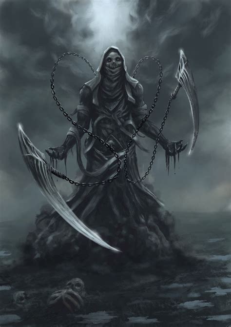 Berodach Artur Mósca Dark Art Tattoo Grim Reaper Art Dark Fantasy Art