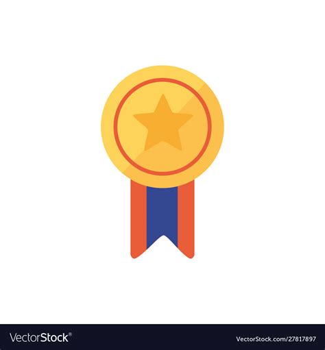 Isolated Gold Medal Icon Design Royalty Free Vector Image