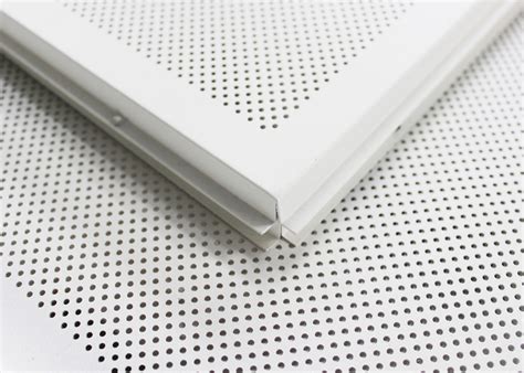 White Perforated Lay In Ceiling Tiles 2 X 2 Metal Ceiling Tiles For