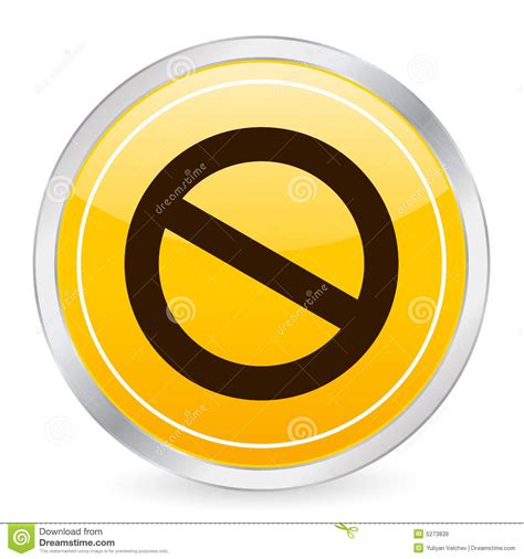 Prohibition Sign Yellow Circle Stock Vector - Illustration of ...