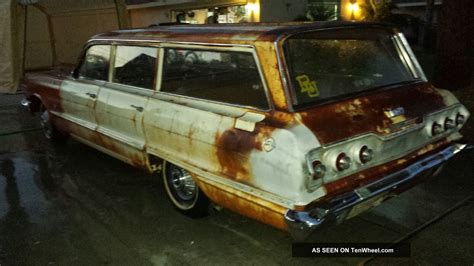 1963 Rare Classic Chevy Station Wagon Hot Rod Low Rider Rat Rod Kustom