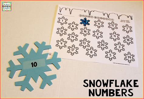 A Kindergarten Smorgasboard Of Snowflake Math Freebies Smedleys