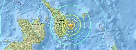 Strong And Shallow M68 Earthquake Hits New Ireland Papua New Guinea