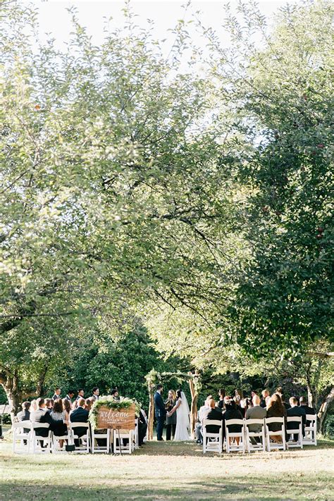 Elegant Outdoor Fall Wedding With An Apple Orchard Ceremony Outdoor