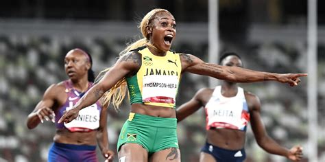 Tokyo Olympics Jamaican Elaine Thompson Wins The 100 Meters Final