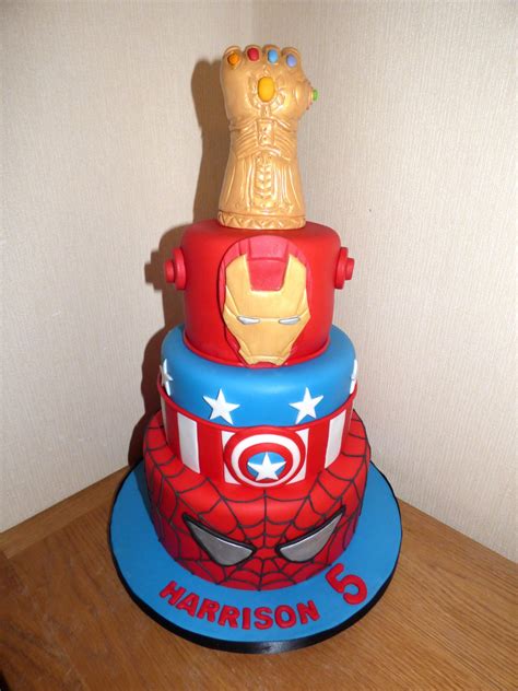 3 Tier Marvel Superheroes Birthday Cake Susies Cakes