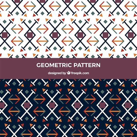 Free Vector Elegant Patterns Of Geometric Shapes