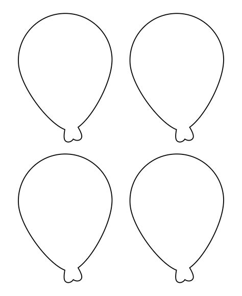 22 Balloon Shape Template Free Coloring Pages